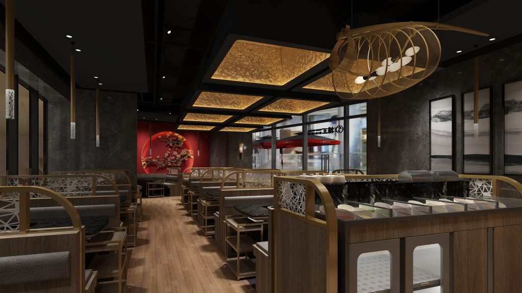 撈王火鍋店鋪餐飲裝飾設計案例