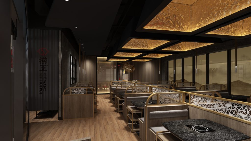 撈王火鍋店鋪餐飲裝飾設計案例