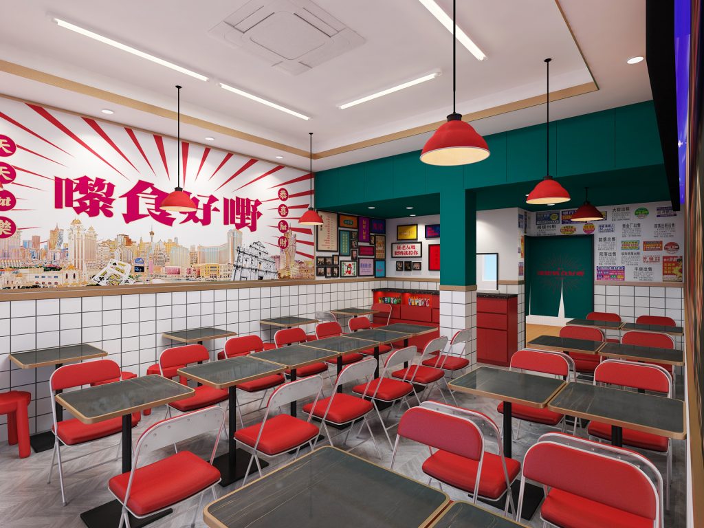 肥媽餐室餐飲店鋪裝飾設計案例