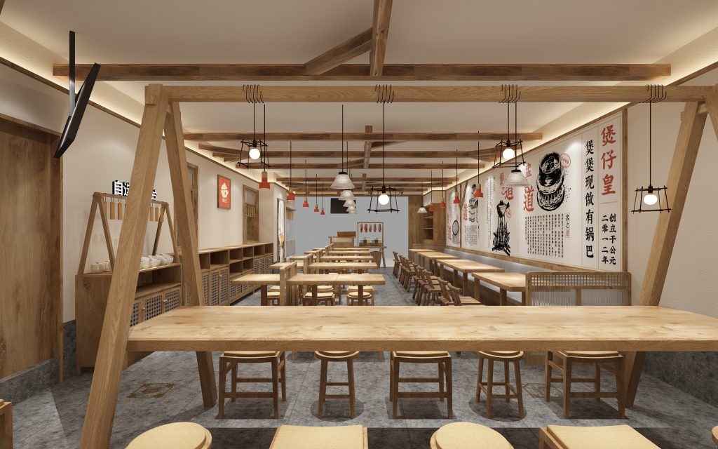 煲仔皇餐飲店鋪裝飾設計案例