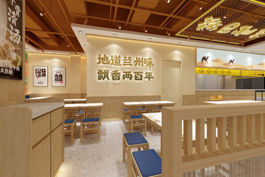 陳香貴蘭州牛肉面餐飲店鋪裝飾設計案例