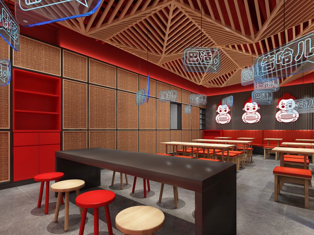 彩嬢嬢中餐餐飲店鋪裝飾設計