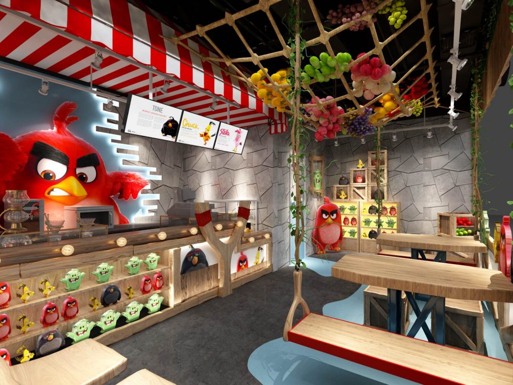 Angry Birds 憤怒的小鳥 軟飲餐飲店裝飾設計