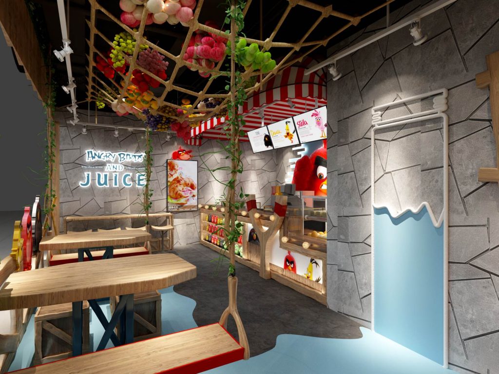 Angry Birds 憤怒的小鳥 軟飲餐飲店裝飾設計