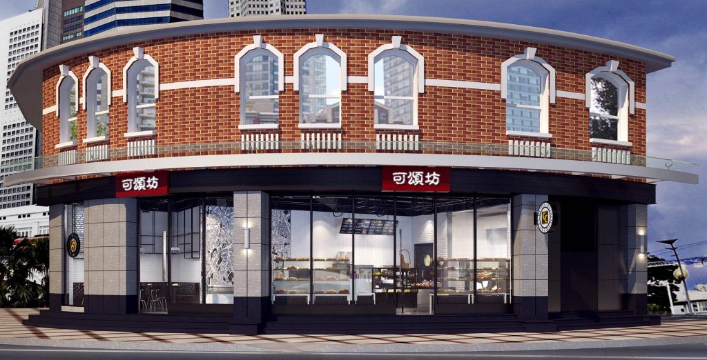 可頌坊烘焙店裝飾設計案例
