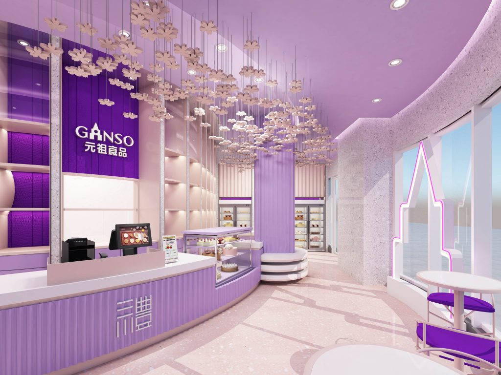 GANSO 元祖-青浦萬達茂 烘焙館裝飾設計案例